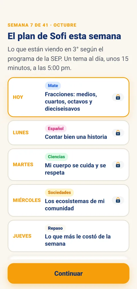 El plan de Sofi esta semana